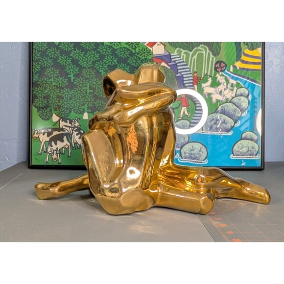 Jaru 1976 Gold Ceramic Lovers Sculpture - Picture 6 of 16